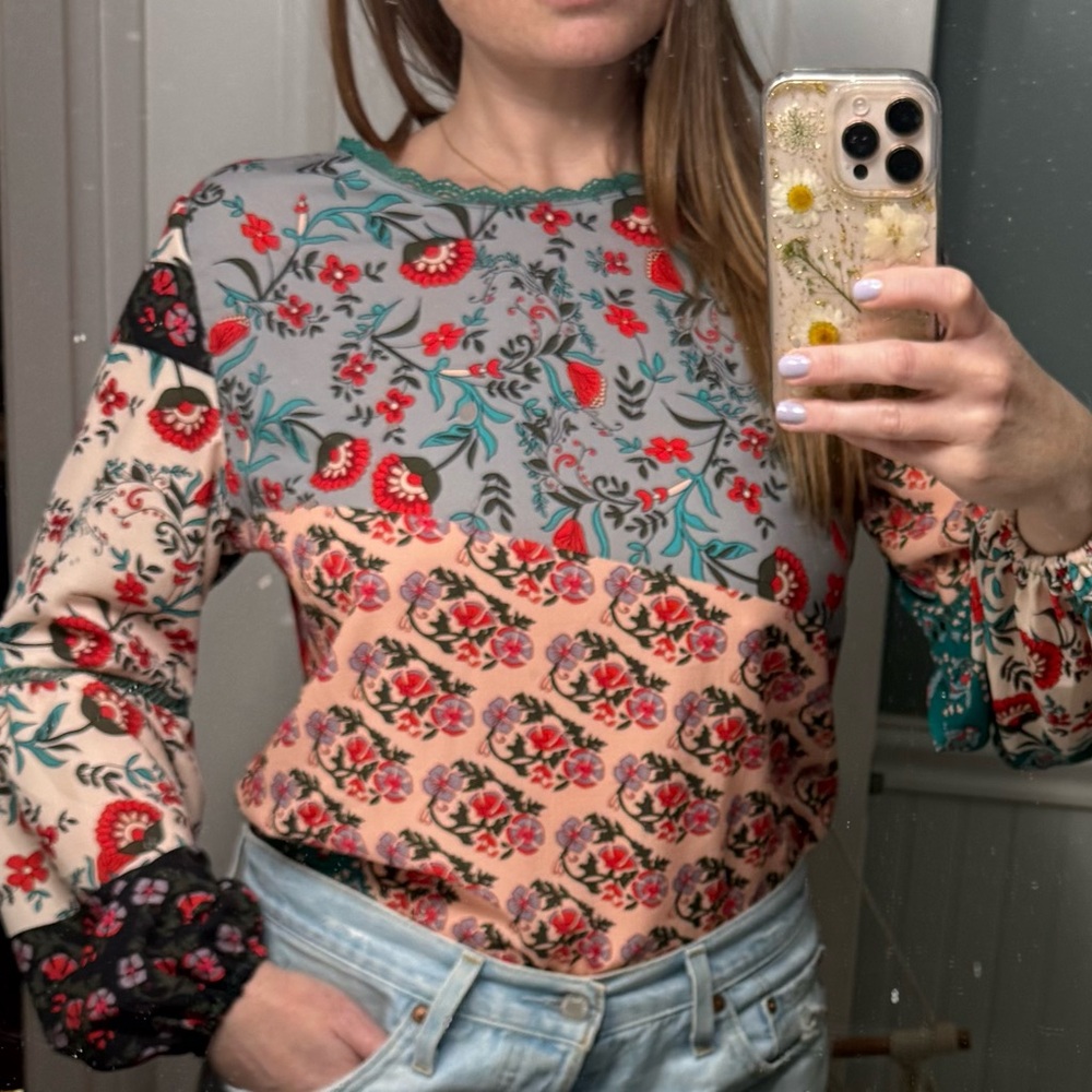 Floral Patchwork Kids Top